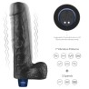 Lovetoy Real Softee - Realistyczny Wibrator Dildo - Czarny - 25,5cm