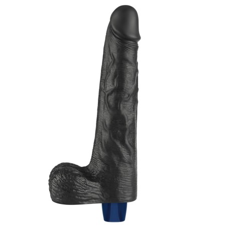 Lovetoy Real Softee - Realistyczny Wibrator Dildo - Czarny - 25,5cm
