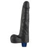 Lovetoy Real Softee - Realistyczny Wibrator Dildo - Czarny - 25,5cm