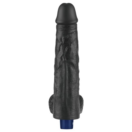 Lovetoy Real Softee - Realistyczny Wibrator Dildo - Czarny - 25,5cm