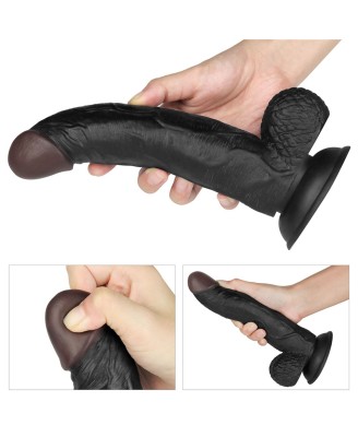 Easy Strapon Set - Zestaw Uprzaż Strap-On i Dildo Czarne 21,5cm
