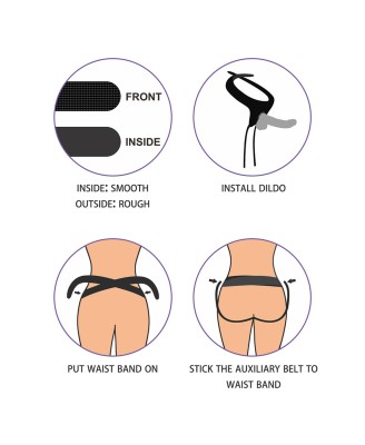 Easy Strapon Set - Zestaw Uprzaż Strap-On i Dildo Czarne 21,5cm
