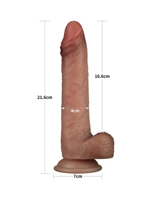 Sliding Skin Pro Dual Layer - Realistyczne Dildo - Cieliste - 21,5cm