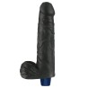 REAL SOFTEE - Realistyczny Wibrator Dildo - 23cm - Czarny