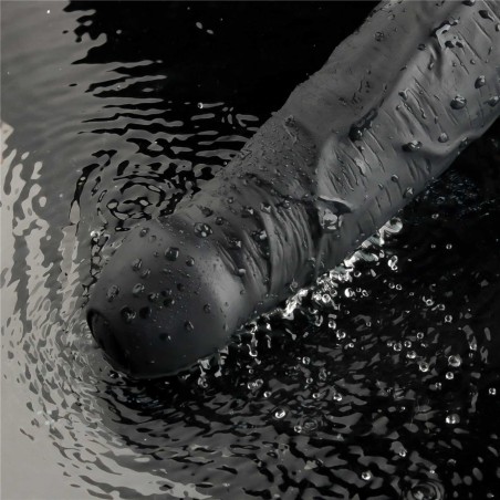 REAL SOFTEE - Realistyczny Wibrator Dildo - 23cm - Czarny