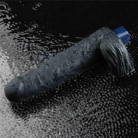 REAL SOFTEE - Realistyczny Wibrator Dildo - 23cm - Czarny