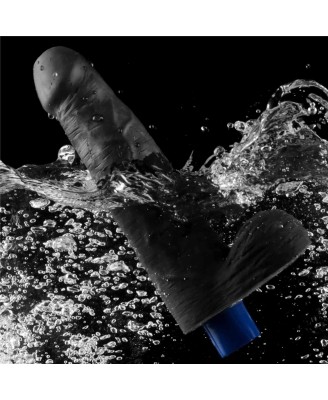 REAL SOFTEE - Realistyczny Wibrator Dildo - 23cm - Czarny