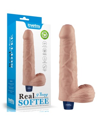 REAL SOFTEE - Realistyczny Wibrator Dildo - 23cm - Cielisty