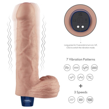 REAL SOFTEE - Realistyczny Wibrator Dildo - 23cm - Cielisty