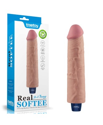 Lovetoy Real Softee - Realistyczny Wibrator Dildo - 21cm - Cieliste
