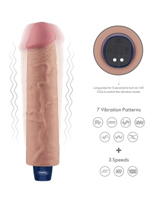 Lovetoy Real Softee - Realistyczny Wibrator Dildo - 21cm - Cieliste