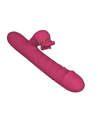 Silicone Vibrator - Wibrator Króliczek z Funkcją Ssania i Lizania