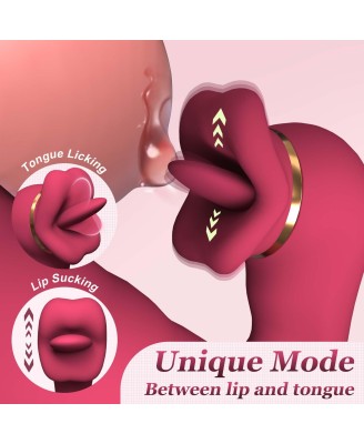 Silicone Vibrator - Wibrator Króliczek z Funkcją Ssania i Lizania