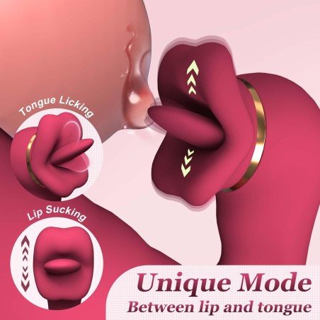 Silicone Vibrator - Wibrator Króliczek z Funkcją Ssania i Lizania