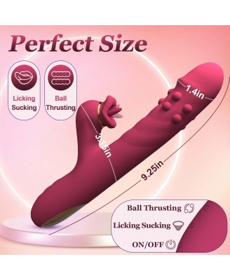 Silicone Vibrator - Wibrator Króliczek z Funkcją Ssania i Lizania