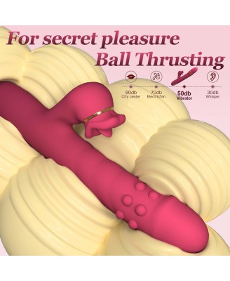 Silicone Vibrator - Wibrator Króliczek z Funkcją Ssania i Lizania