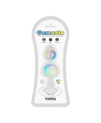 Gemoria Silicone Butt Plug – Korek analny z podwójną szklaną kulą