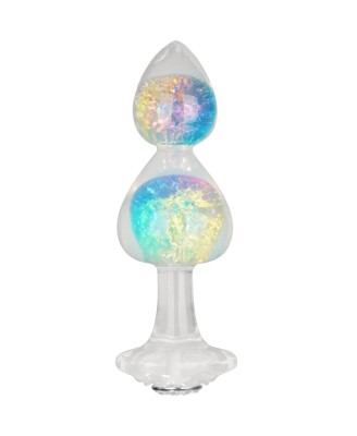 Gemoria Silicone Butt Plug – Korek analny z podwójną szklaną kulą