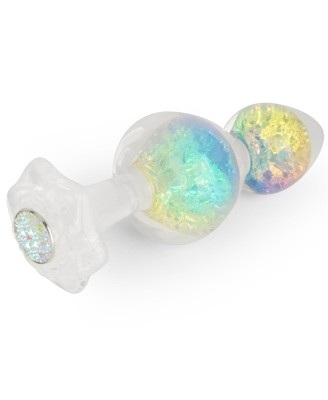 Gemoria Silicone Butt Plug – Korek analny z podwójną szklaną kulą