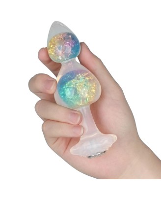 Gemoria Silicone Butt Plug – Korek analny z podwójną szklaną kulą