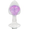 Gemoria Silicone Butt Plug - Korek analny z kryształową kulą - Fiolet
