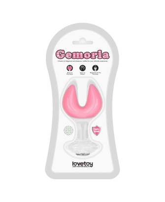 Gemoria Silicone Butt Plug - Dual Crescent  (Glow-In-The-Dark)
