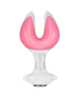 Gemoria Silicone Butt Plug - Dual Crescent  (Glow-In-The-Dark)