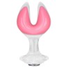 Gemoria Silicone Butt Plug - Dual Crescent  (Glow-In-The-Dark)