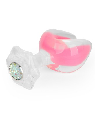Gemoria Silicone Butt Plug - Dual Crescent  (Glow-In-The-Dark)