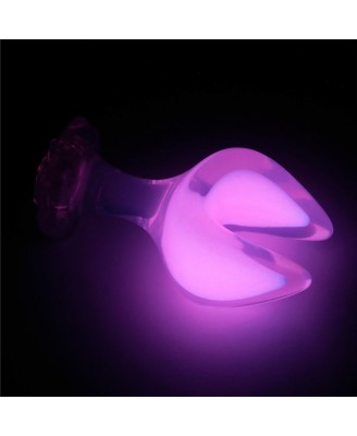 Gemoria Silicone Butt Plug - Dual Crescent  (Glow-In-The-Dark)