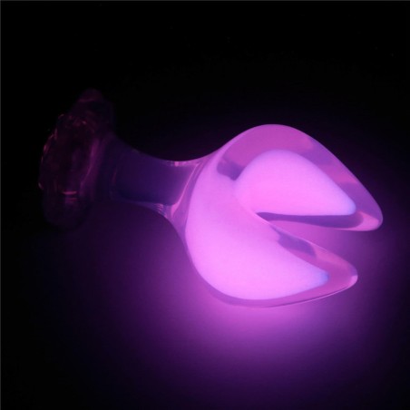 Gemoria Silicone Butt Plug - Dual Crescent  (Glow-In-The-Dark)