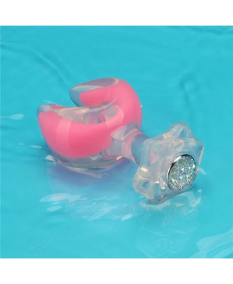 Gemoria Silicone Butt Plug - Dual Crescent  (Glow-In-The-Dark)