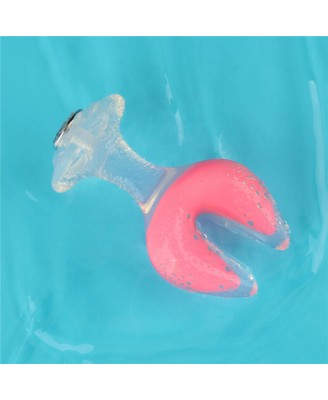 Gemoria Silicone Butt Plug - Dual Crescent  (Glow-In-The-Dark)
