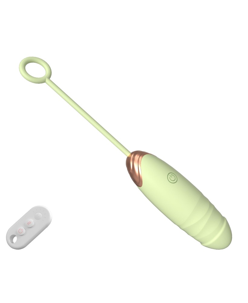 Vibrating Silicone Love EGG - Jajeczko Stymulujące na Pilota - 7 poziomów wibracji - Zielone