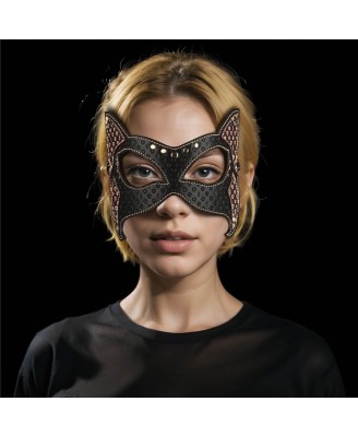 Rebellion Reign Cat Mask – Maska z kocimi uszami i nitami