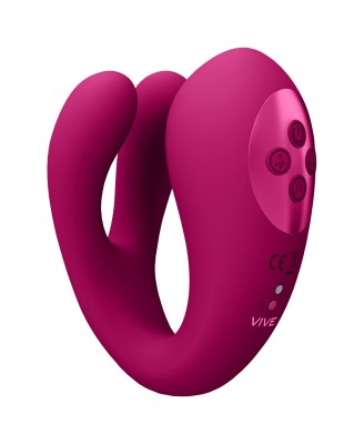 Yoko - Triple Action Vibrator Dual Prongs with Clitoral Pulse Wave