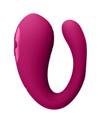 Yoko - Triple Action Vibrator Dual Prongs with Clitoral Pulse Wave