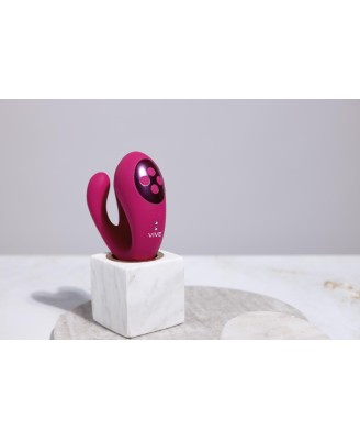 Yoko - Triple Action Vibrator Dual Prongs with Clitoral Pulse Wave