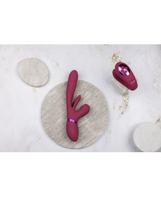 Yoko - Triple Action Vibrator Dual Prongs with Clitoral Pulse Wave