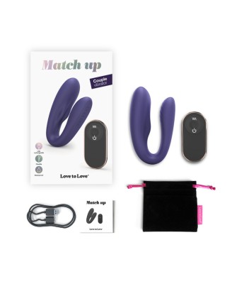 MATCH UP - MIDNIGHT INDIGO - Wibrator dla Par na pilota