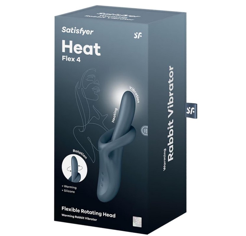 Satisfyer Heat flex 4 Grey - Wibrator Punktu G