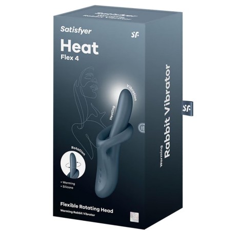 Satisfyer Heat flex 4 Grey - Wibrator Punktu G
