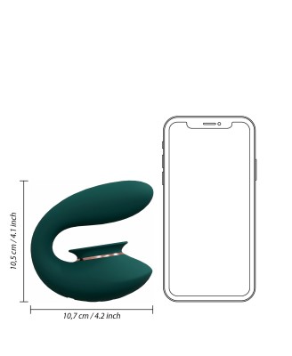 Twitch 3 - Rechargeable Vibrator & Suction - Silicone - 10 Speed - Forest Green
