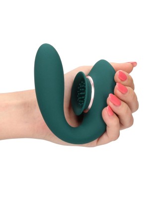 Twitch 3 - Rechargeable Vibrator & Suction - Silicone - 10 Speed - Forest Green