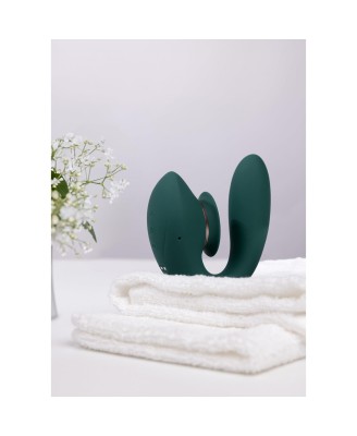 Twitch 3 - Rechargeable Vibrator & Suction - Silicone - 10 Speed - Forest Green