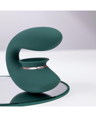 Twitch 3 - Rechargeable Vibrator & Suction - Silicone - 10 Speed - Forest Green