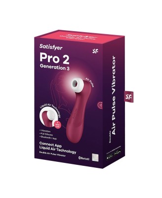 Pro 2 Generation 3with Liquid Air Technology, Vibration and Bluetooth/App wine red