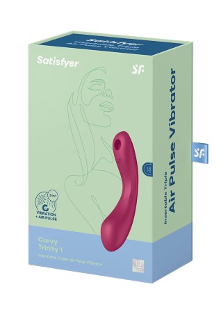 Satisfyer Curvy Trinity 1 Red - Wibrator Punktu G i Łechtaczki