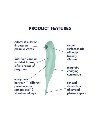 Satisfyer Twirling Pro Connect App Mint - Stymulator Łechtaczki na Aplik