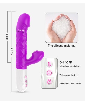 Wibrator- SiliconeTongue Vibrator, USB 10 Function